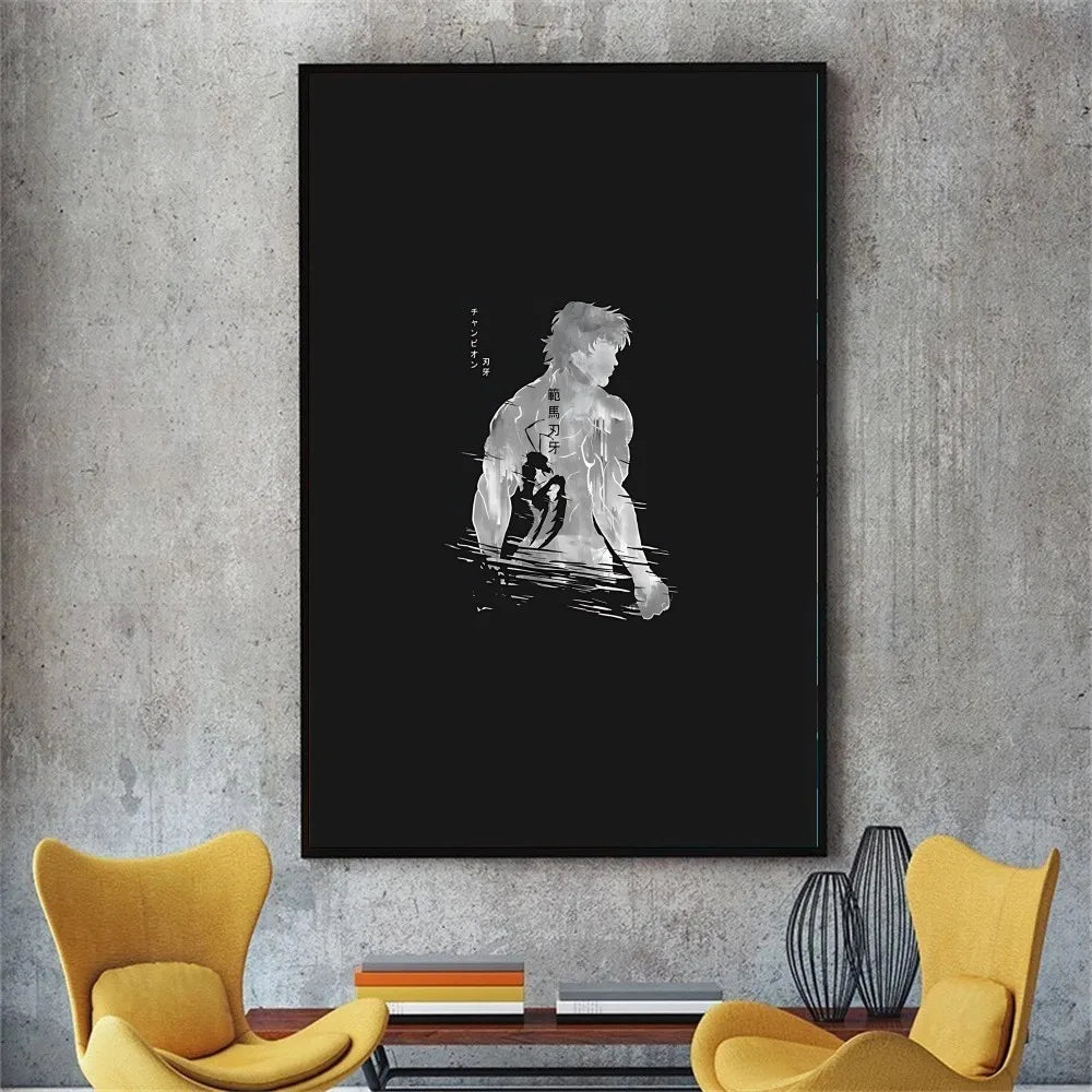 Vintage Anime Baki Hanma Poster – Self-Adhesive Sticker