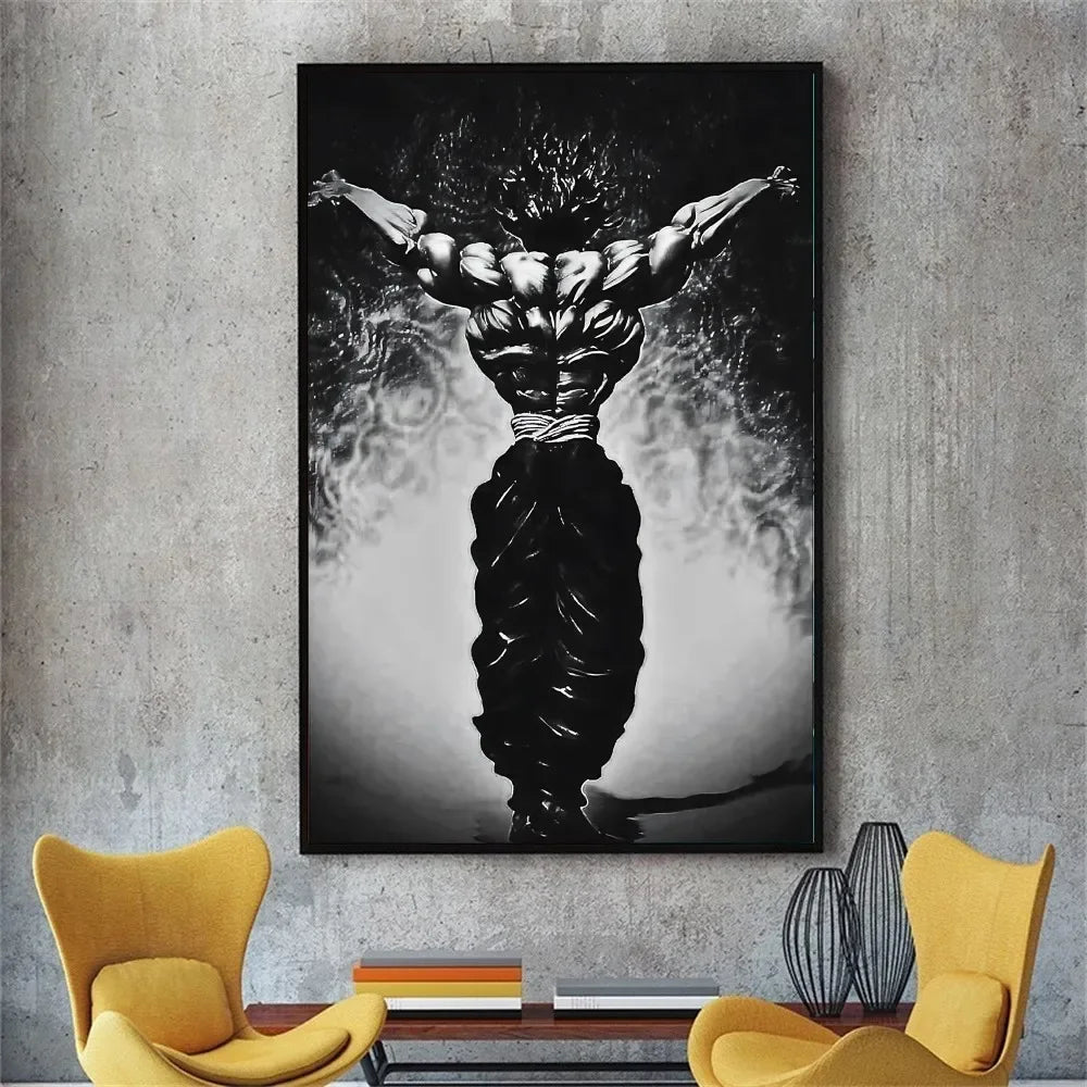 Vintage Anime Baki Hanma Poster – Self-Adhesive Sticker