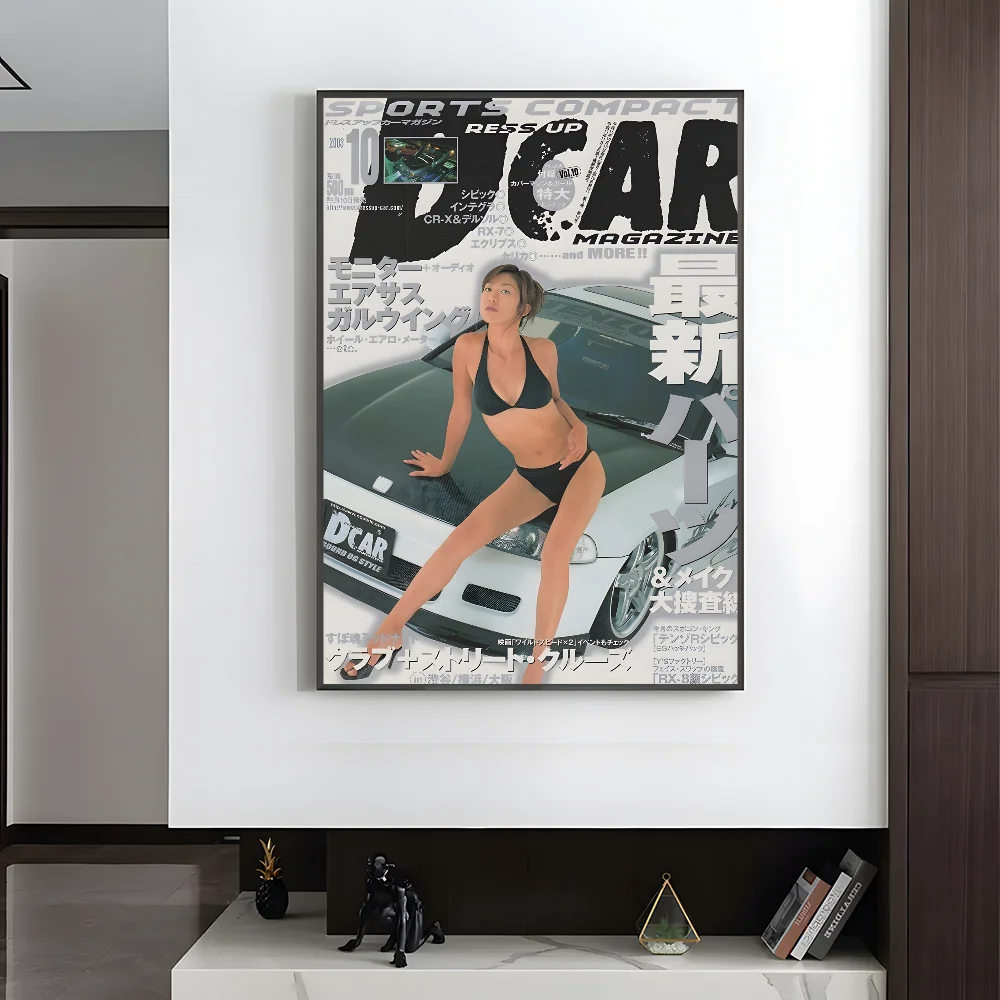 80S Japanese Cars GTR JDM Racing Magazine Posters