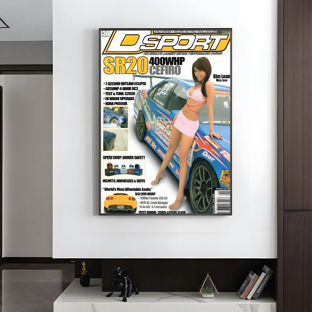 80S Japanese Cars GTR JDM Racing Magazine Posters