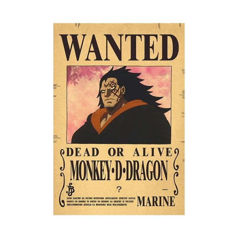 One Piece Anime Bounty Wanted Posters Room Decor