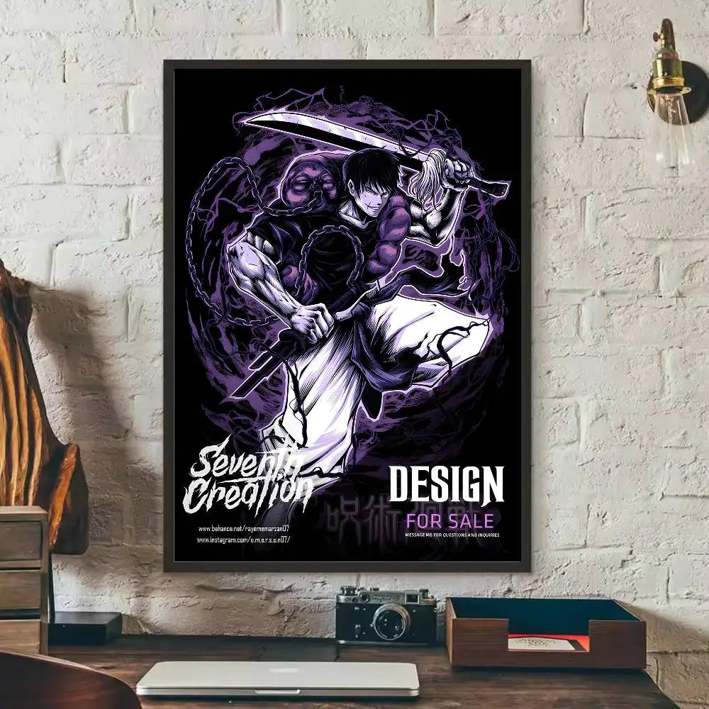 Kaisen Fushiguro Toji Anime Poster – Sticker