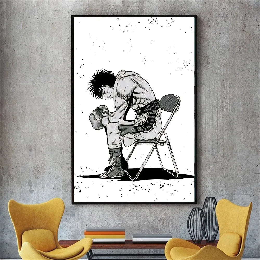 Vintage Anime Baki Hanma Poster – Self-Adhesive Sticker