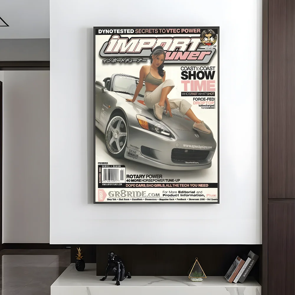 80S Japanese Cars GTR JDM Racing Magazine Posters