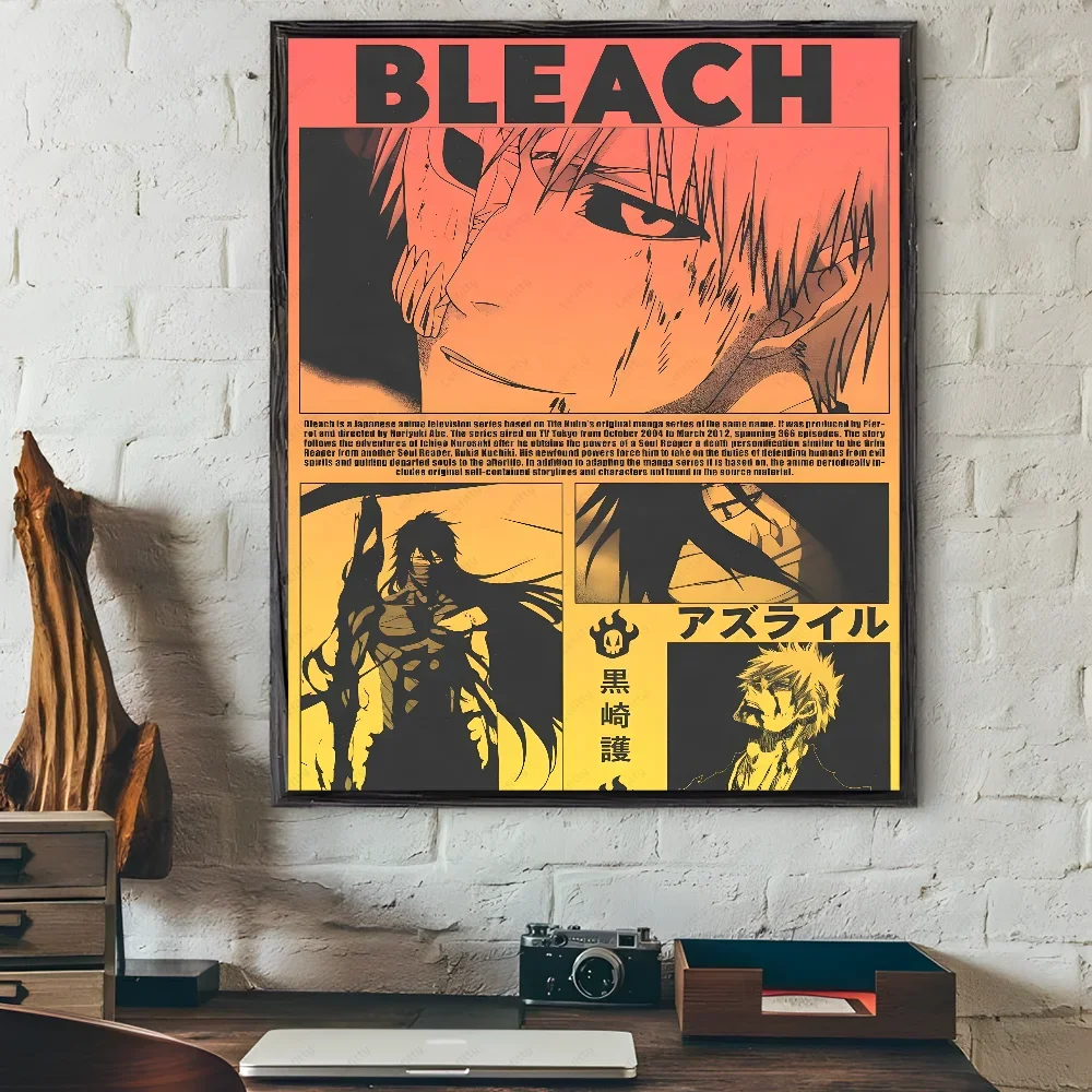 Black and White Bleach Anime Poster