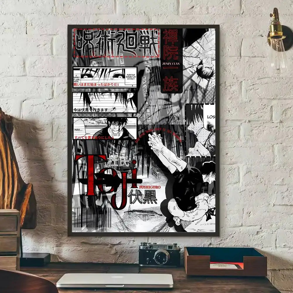 Kaisen Fushiguro Toji Anime Poster – Sticker