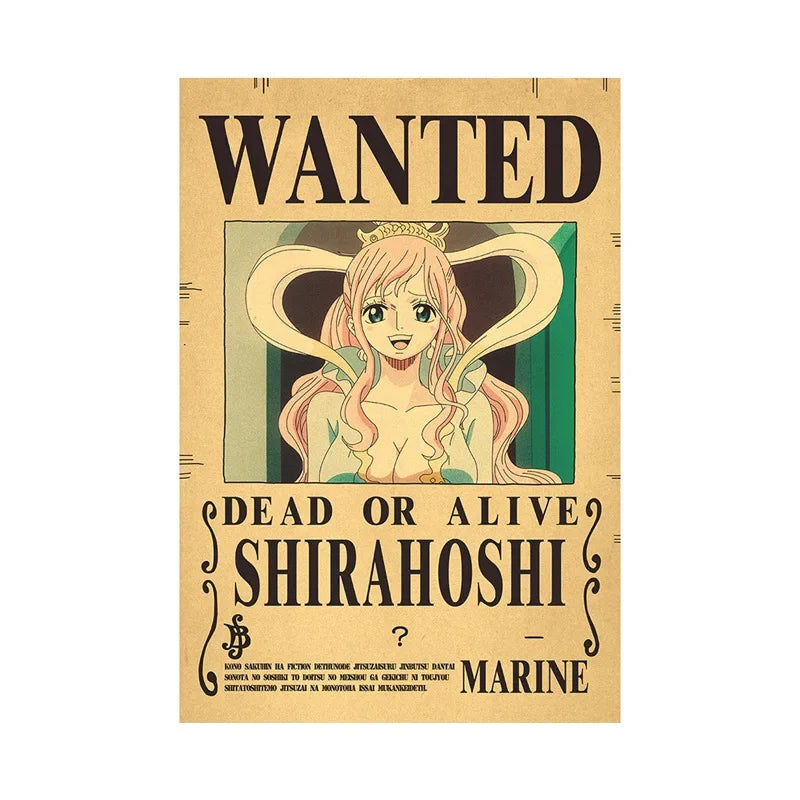 One Piece Anime Bounty Wanted Posters Room Decor
