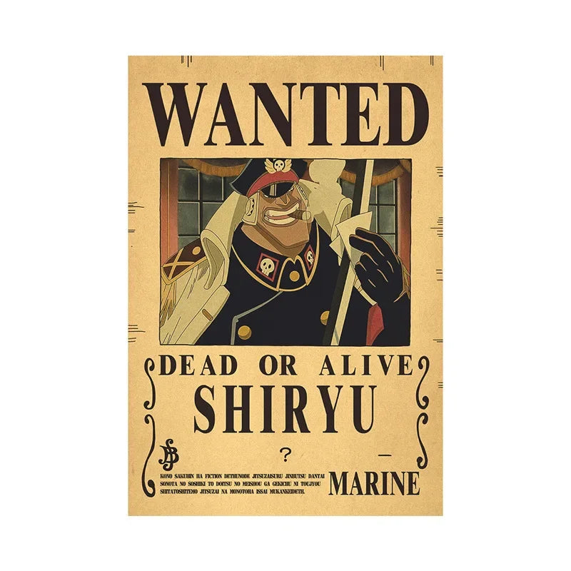 One Piece Anime Bounty Wanted Posters Room Decor