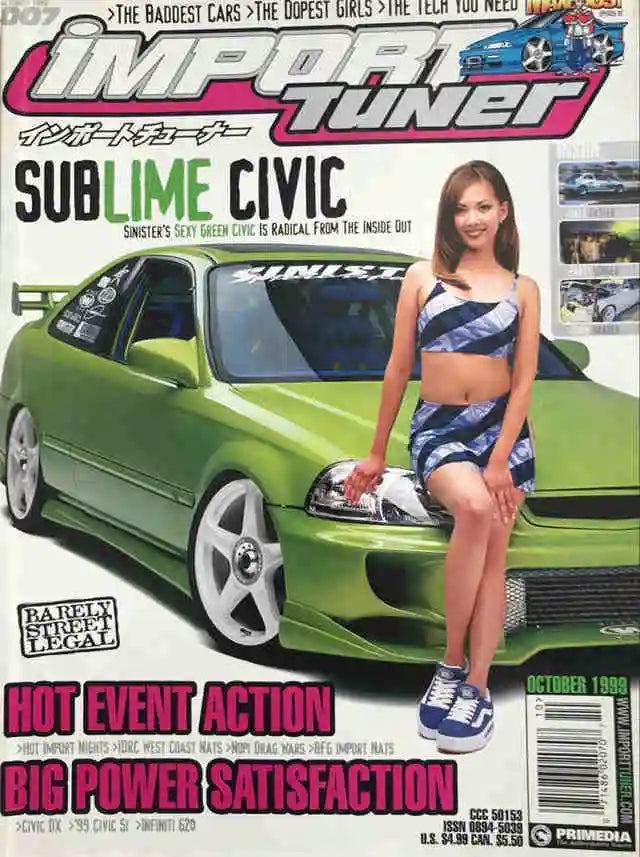 Japanese Cars JDM Racing Magazine Cover Poster V11