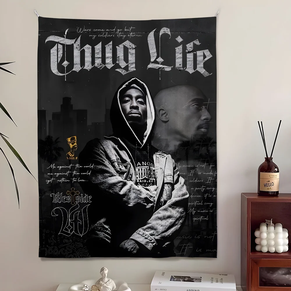 Tupac Wall Tapestry 2Pac Rap Icon