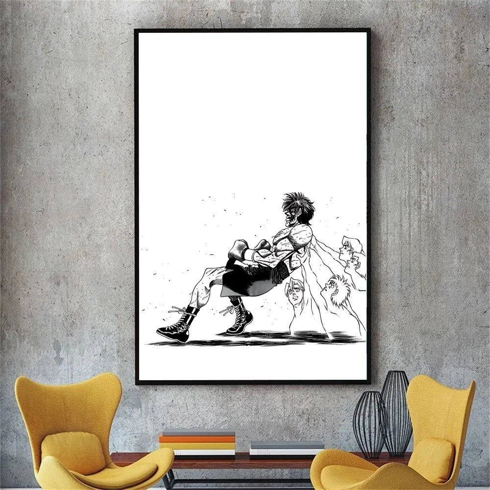 Vintage Anime Baki Hanma Poster – Self-Adhesive Sticker