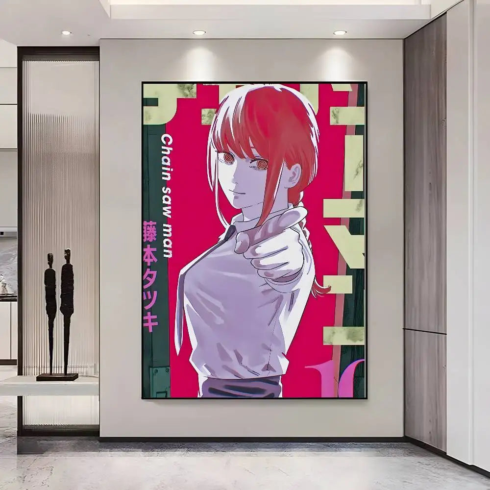 Chainsaw Man Poster Vintage Anime Wall Art v2