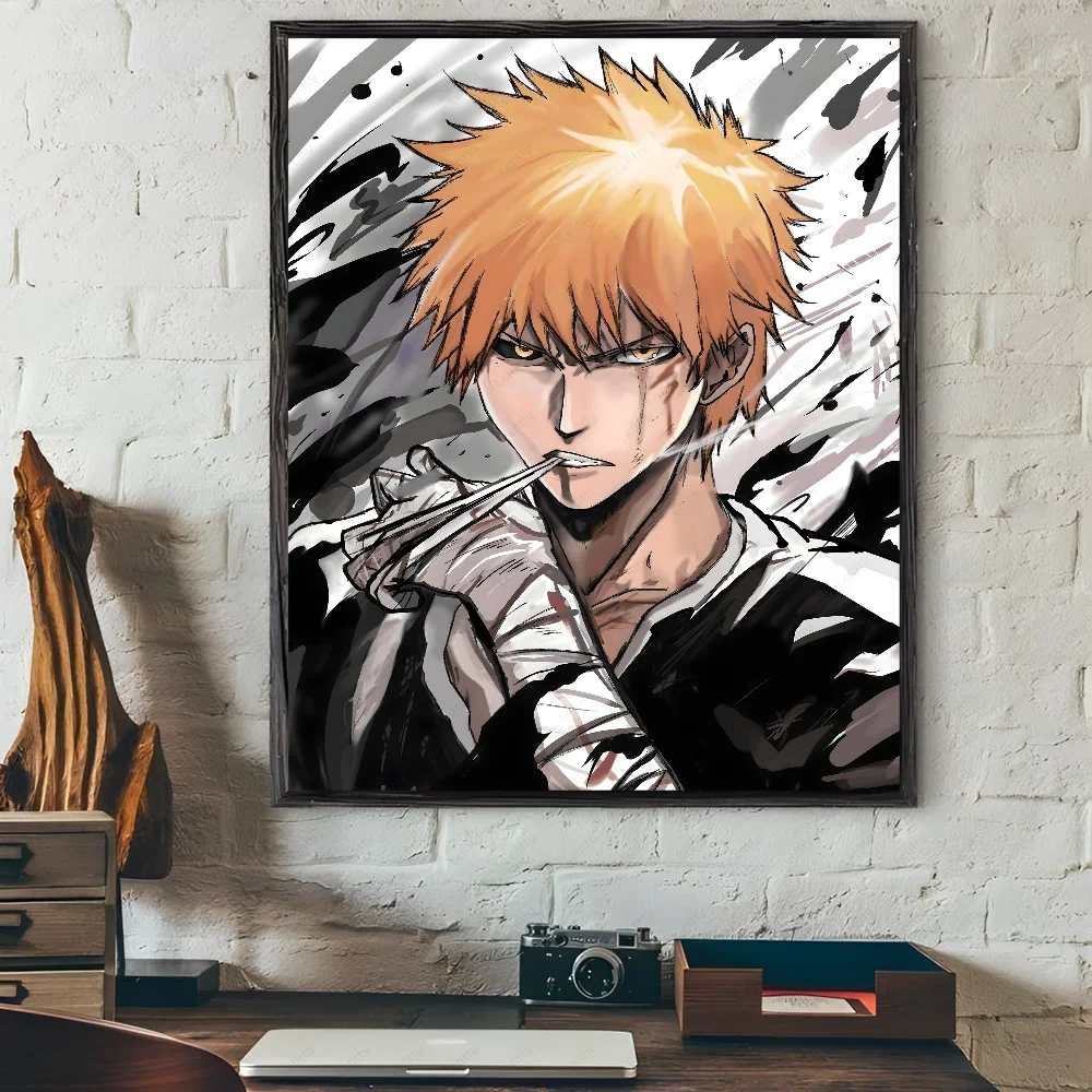 Black and White Bleach Anime Poster