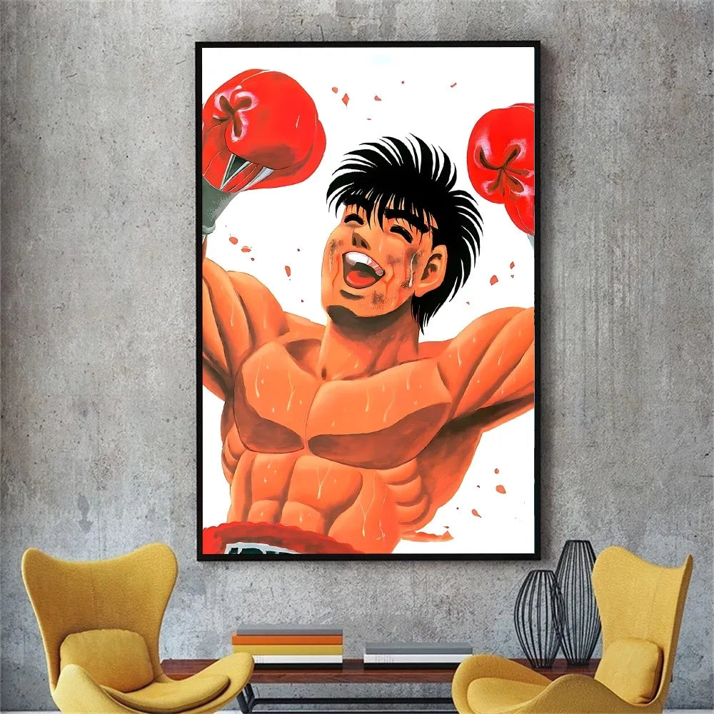 Vintage Anime Baki Hanma Poster – Self-Adhesive Sticker