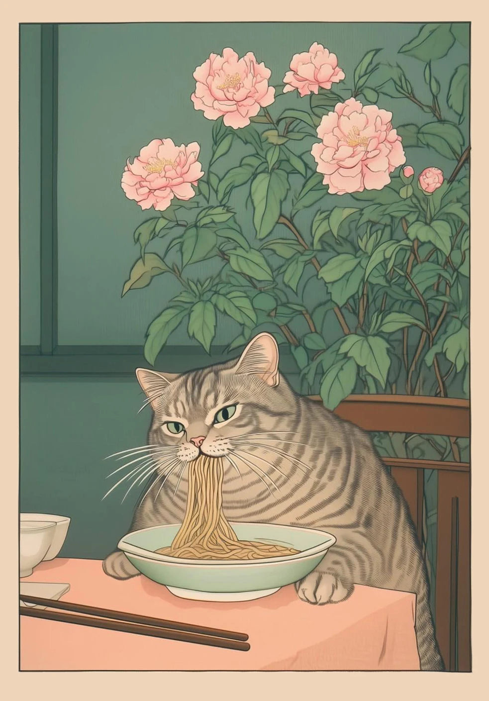 Japanese Cat Aesthetic Home Decor