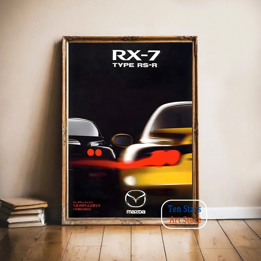 Japanese Cars JDM Racing Magazine Cover Poster V7