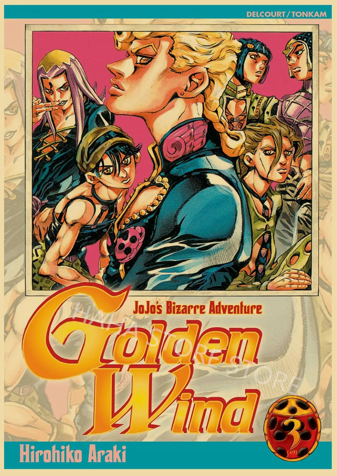 JoJos Bizarre Adventure Retro Anime Poster
