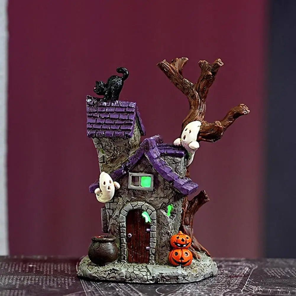 Haunted House & Spooky Resin Halloween Ornaments