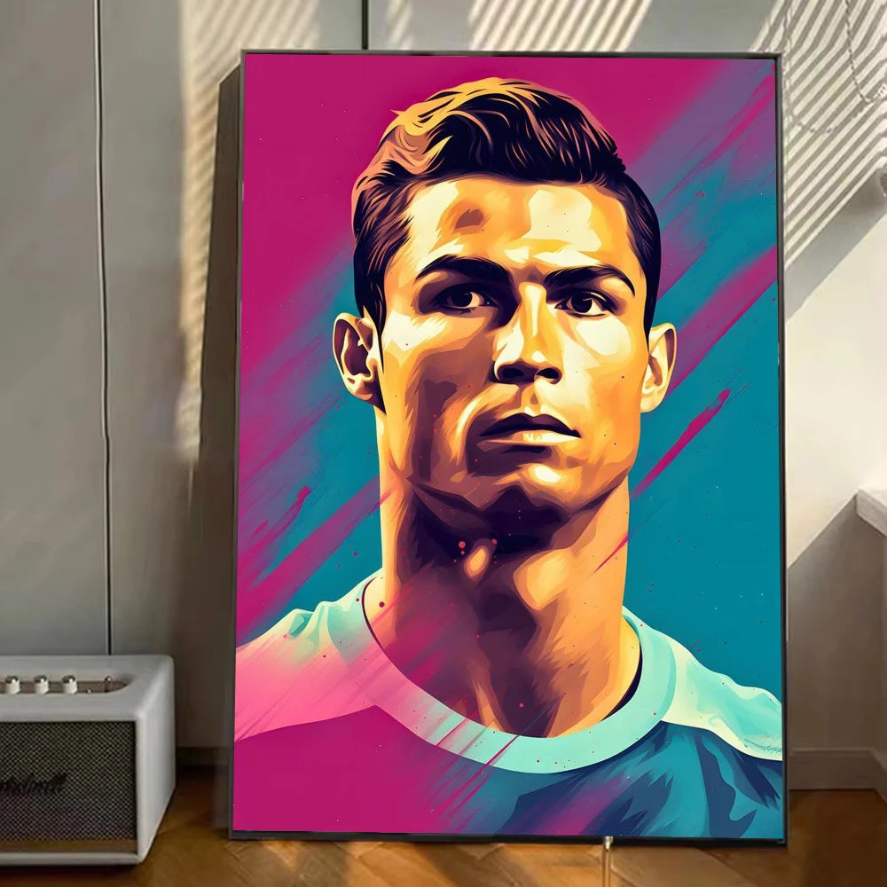 Portugal Football Star CR7 Poster Stickers Art Wall