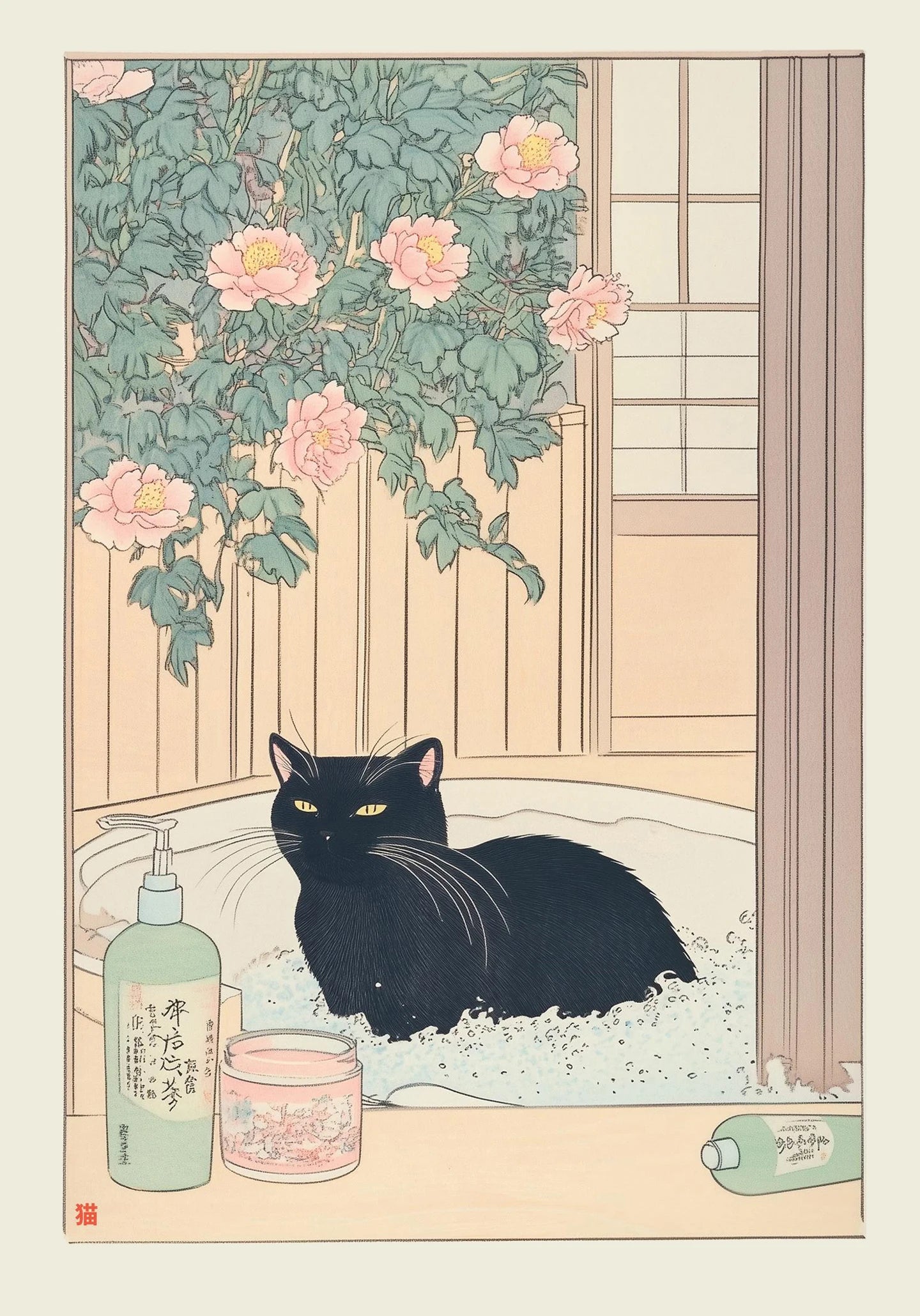 Japanese Cat Aesthetic Home Decor