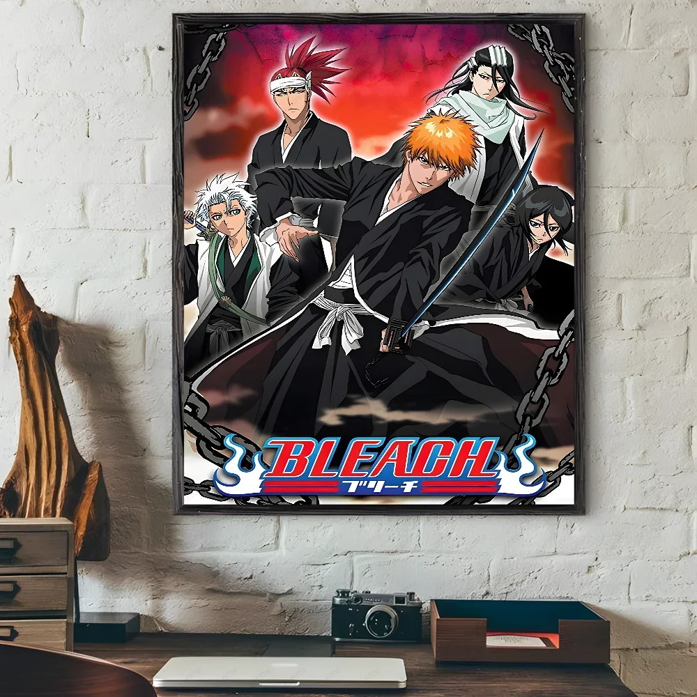 Black and White Bleach Anime Poster