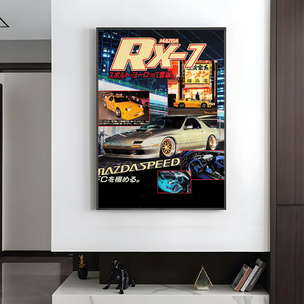 80S Japanese Cars GTR JDM Racing Magazine Posters