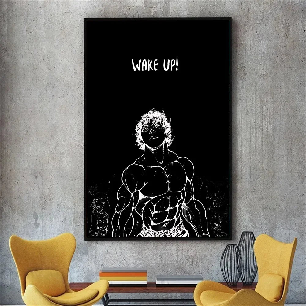Vintage Anime Baki Hanma Poster – Self-Adhesive Sticker
