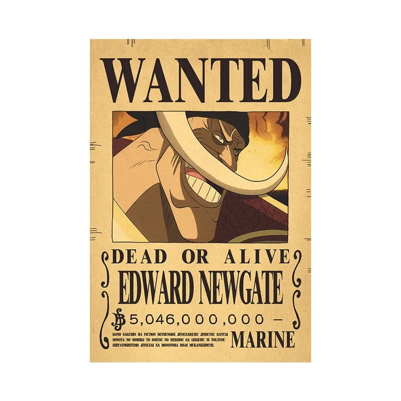 One Piece Anime Bounty Wanted Posters Room Decor