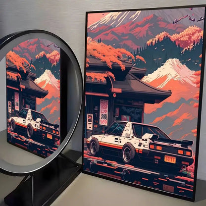 80s Initial D AE86 Posters