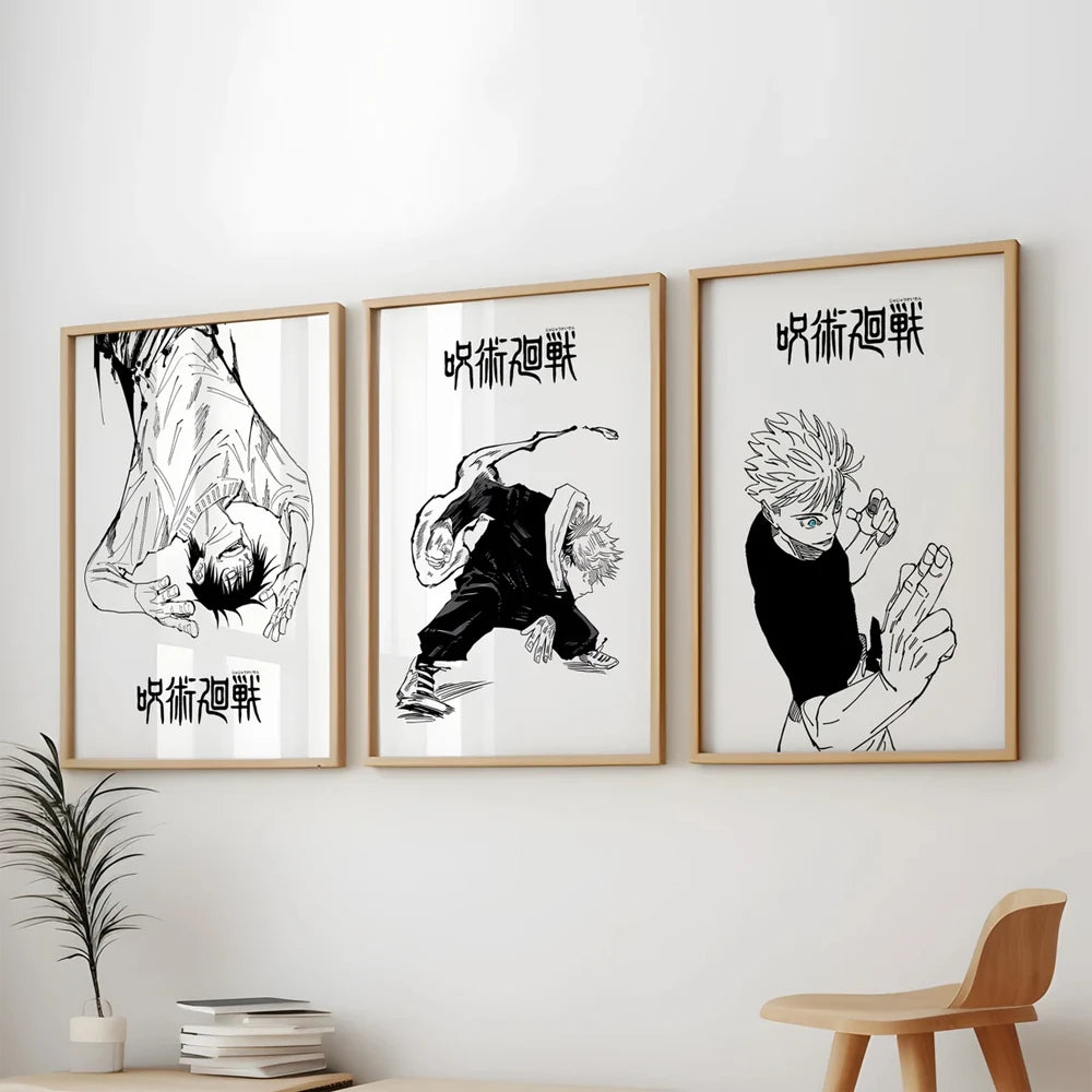 Minimalist Jujutsu Kaisen Posters