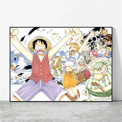 One Piece Luffy Poster Home Decor