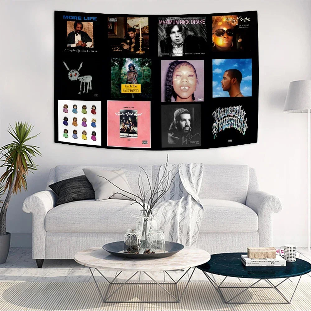 Drake Tapestry - Hip Hop Music Icon Wall Art