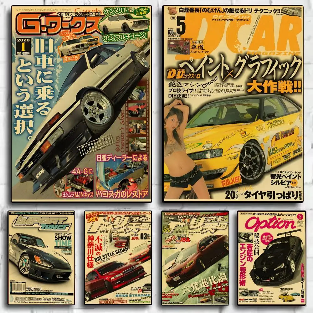 Retro Japanese Car Posters