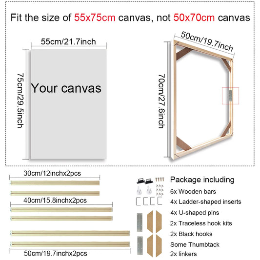 Wooden Canvas Stretcher Frame, design 2