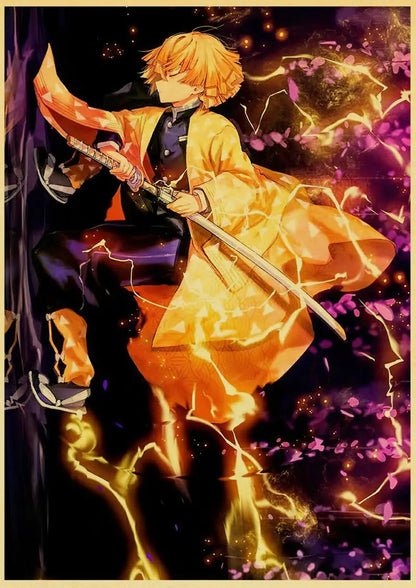 Demon Slayer Retro Posters