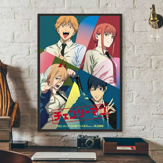 Chainsaw Man Canvas Wall Art Home Décor