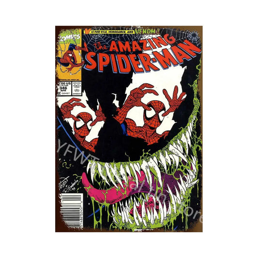 Venom Metal Tin Sign – Retro Marvel Home Décor
