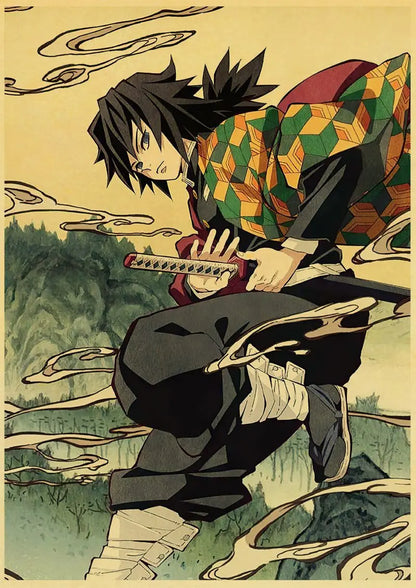 Demon Slayer Retro Posters