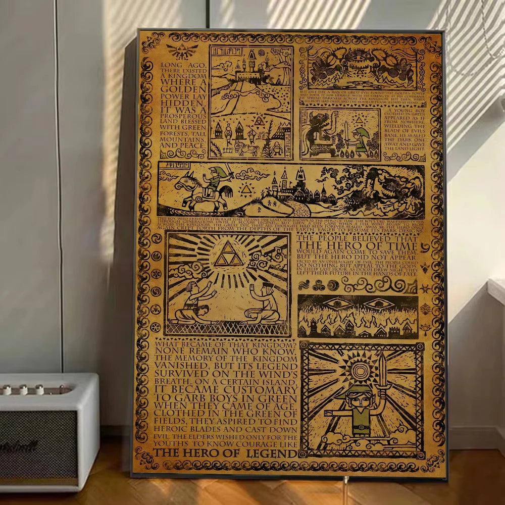Legend Of Zelda Poster Art Wall Murals Decor