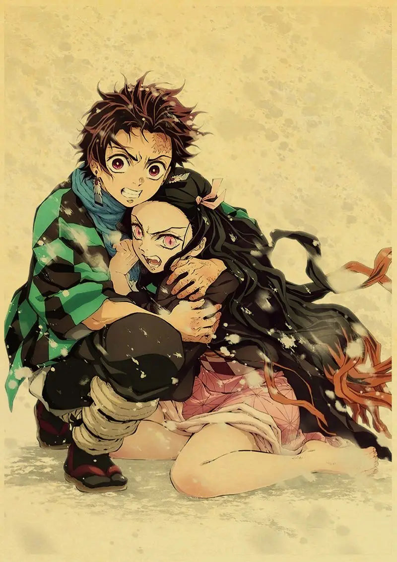 Demon Slayer Retro Posters