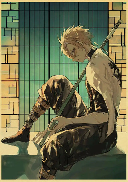 Demon Slayer Retro Posters