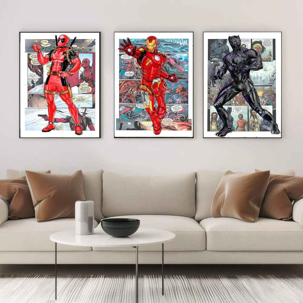 Marvel Avengers Poster Stickers Art Wall