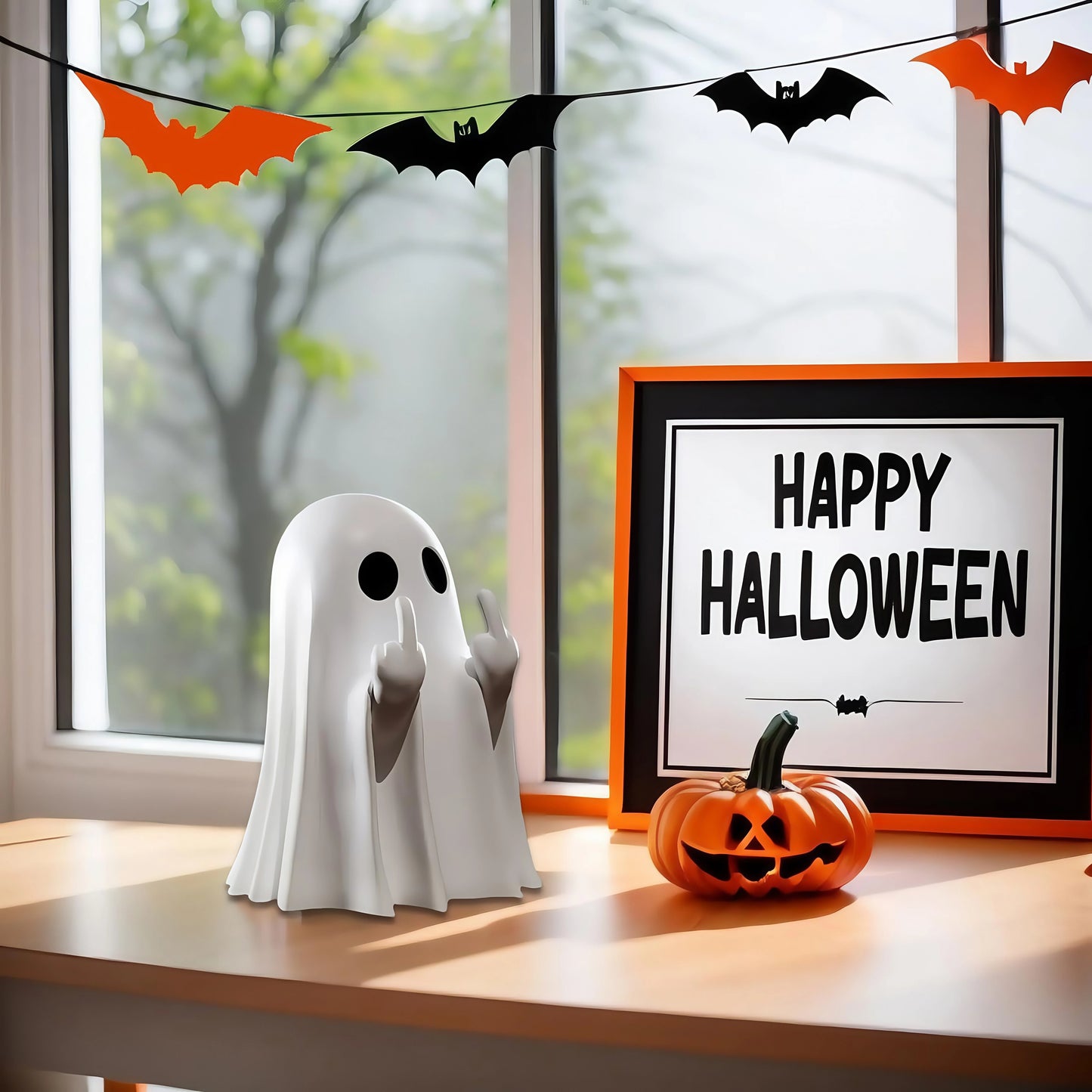 Cheeky Ghost Figurine Halloween Desk & Table Décor