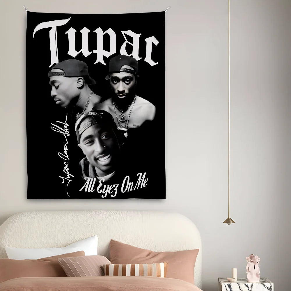 Tupac Wall Tapestry 2Pac Rap Icon