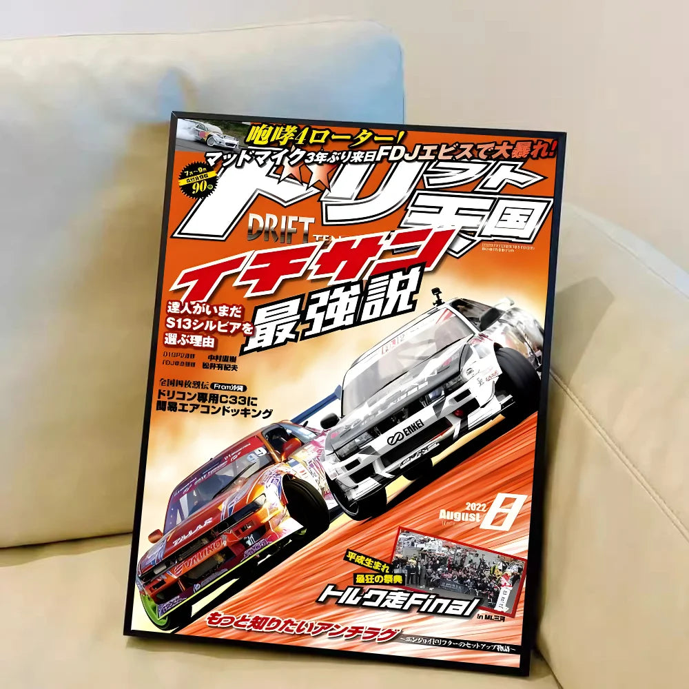 JDM Vintage Racing Poster Stickers | Threadline
