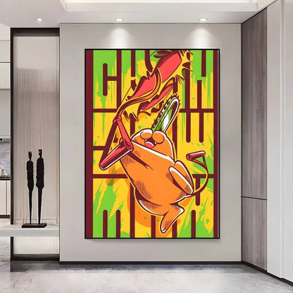 Chainsaw Man Poster Vintage Anime Wall Art v2