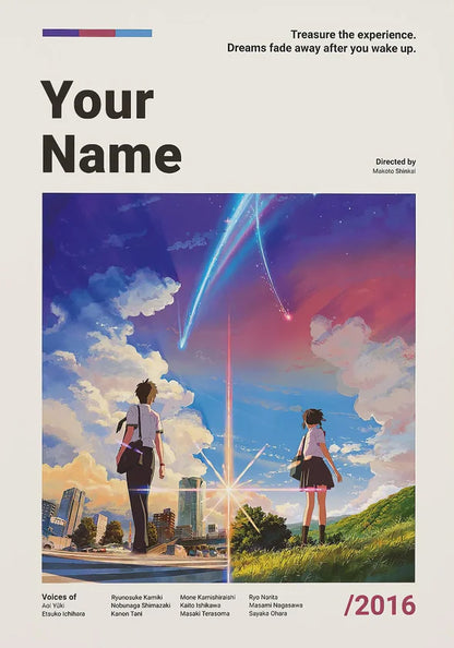 Minimalist Anime Card Poster