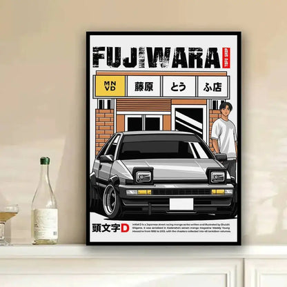 80s Initial D AE86 Posters