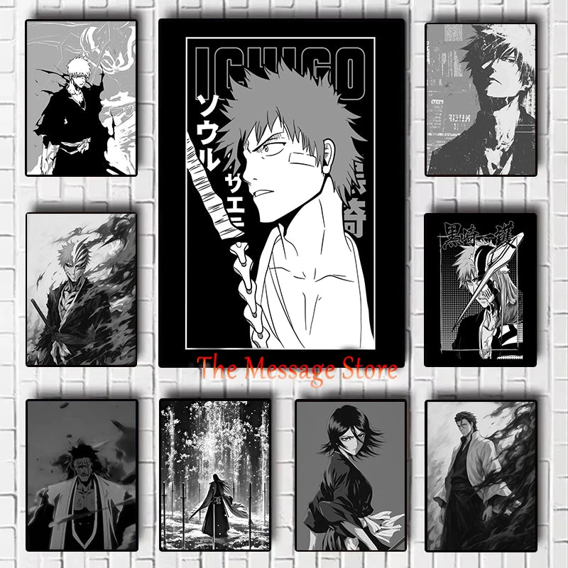Bleach Black and White Posters - Manga Art