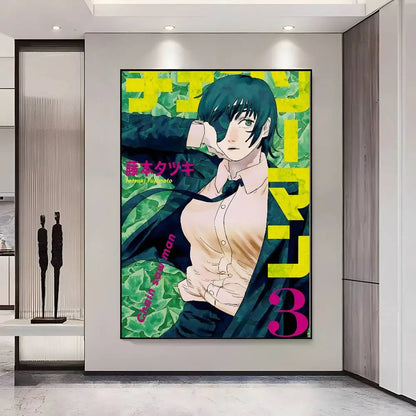 Chainsaw Man Poster Vintage Anime Wall Art v2